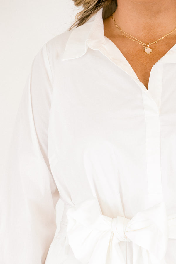 From Here On Dress, White