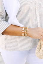 Golden Glow Bracelet Stack, Gold