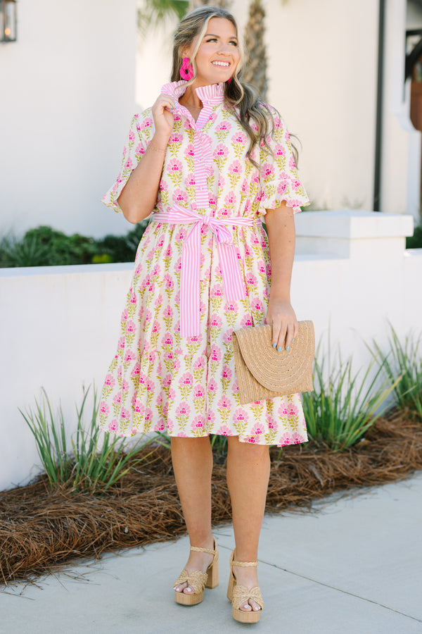 Half Truths Dress, Pink