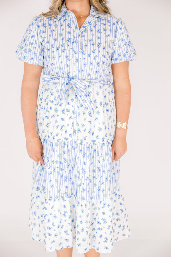 High Hopes Dress, Blue Floral Mix