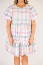 Hummingbird's Haven Dress, Plaid Multi