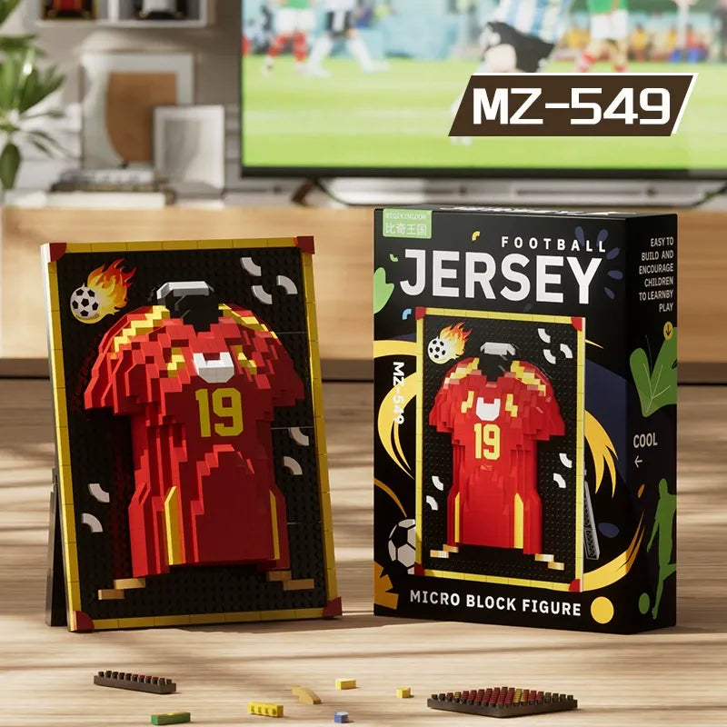 🏆Micro Block Fußball-Trikot Bausatz: Legendäre Helden & Sammelstücke
