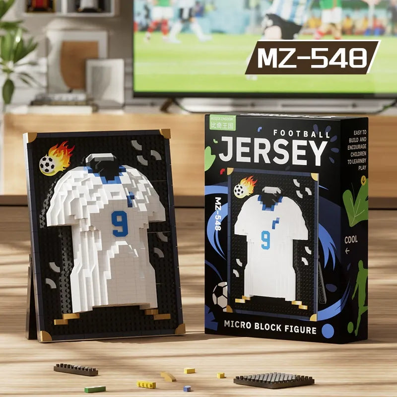 🏆Micro Block Fußball-Trikot Bausatz: Legendäre Helden & Sammelstücke