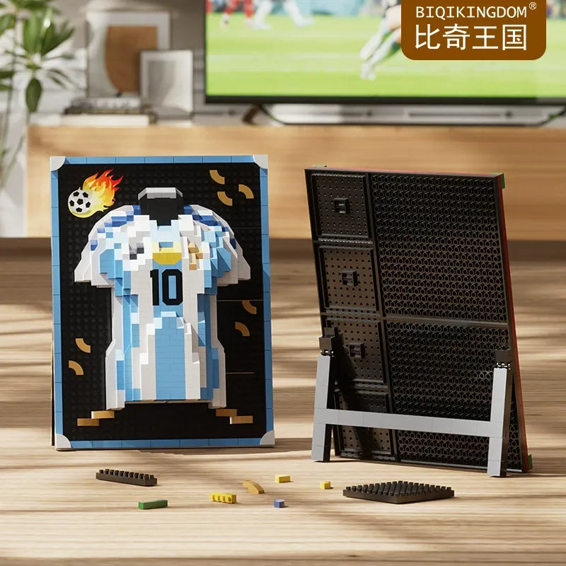 🏆Micro Block Fußball-Trikot Bausatz: Legendäre Helden & Sammelstücke