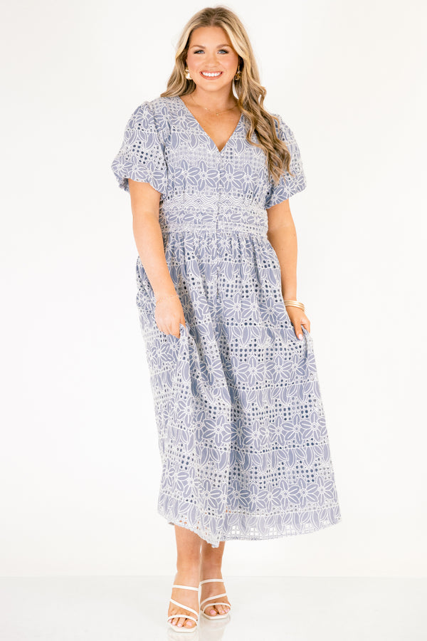 It's A New Day Dress, Ice Blue