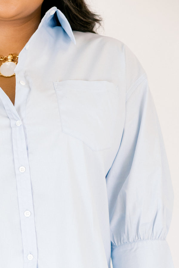 Just A Reminder Top, Light Blue