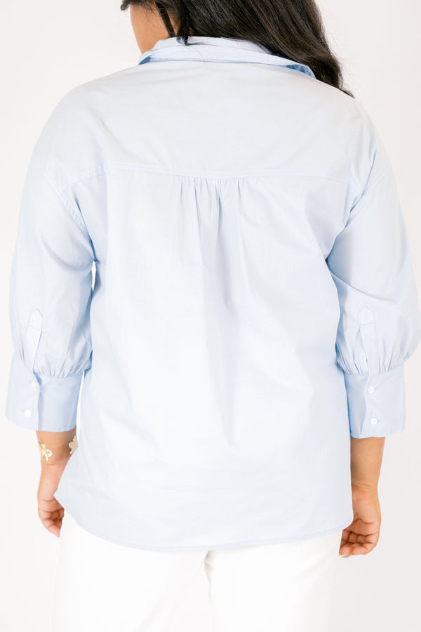 Just A Reminder Top, Light Blue