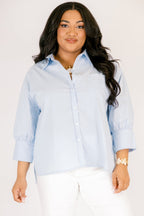Just A Reminder Top, Light Blue