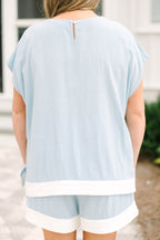 Limitless Time Top, Light Blue