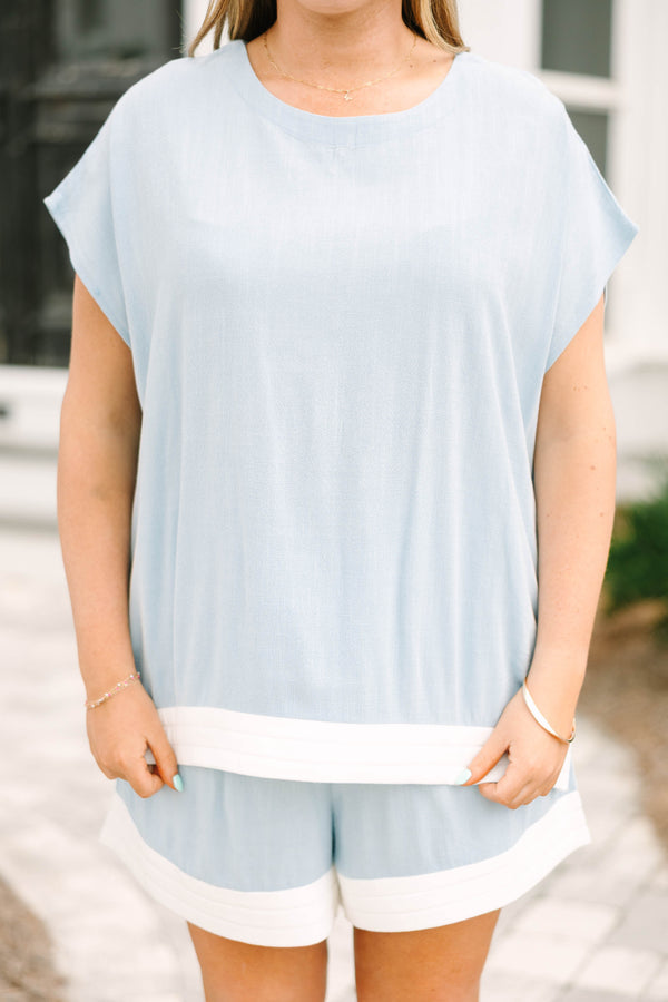 Limitless Time Top, Light Blue
