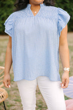 Love Like Mine Top, Blue Gingham