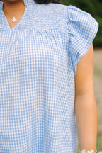 Love Like Mine Top, Blue Gingham