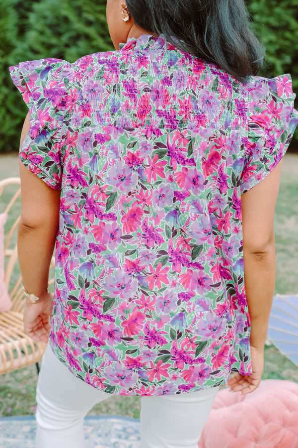 Love Like Mine Top, Purple Floral