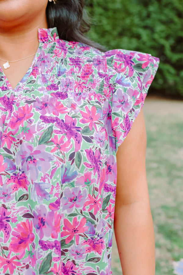 Love Like Mine Top, Purple Floral