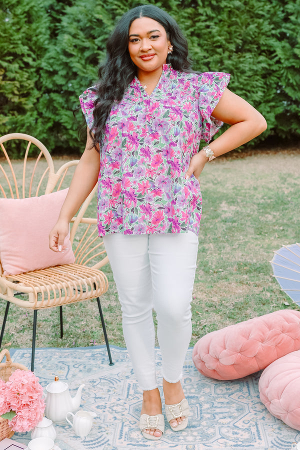 Love Like Mine Top, Purple Floral