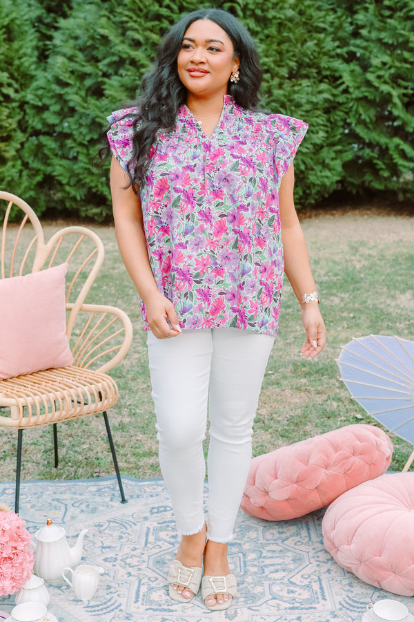 Love Like Mine Top, Purple Floral