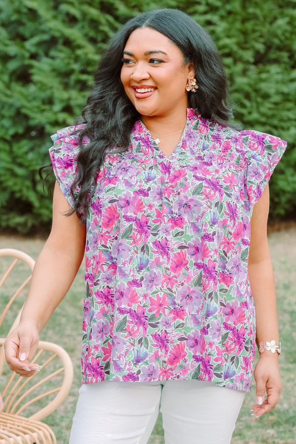 Love Like Mine Top, Purple Floral