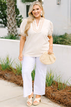 My Sweet Side Top, Brown Stripe