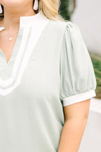 My Sweet Side Top, Salbeigrün