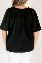 Nautical Breeze Top, Black Texture