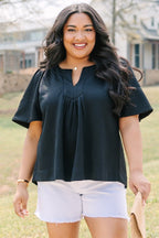 Nautical Breeze Top, Black Texture