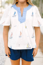 Nautical Breeze Top, White