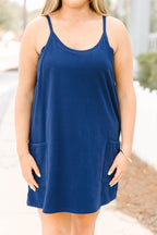 No Doubt About it Kleid, Marineblau
