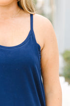 No Doubt About it Kleid, Marineblau