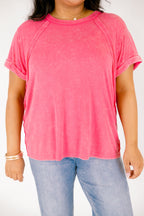 On Repeat Tee, Fuchsia