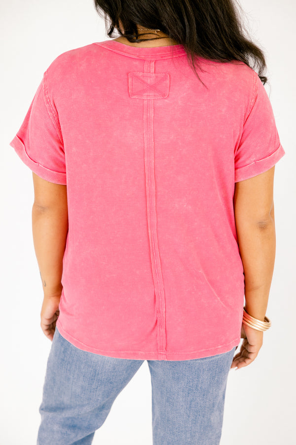 On Repeat Tee, Fuchsia