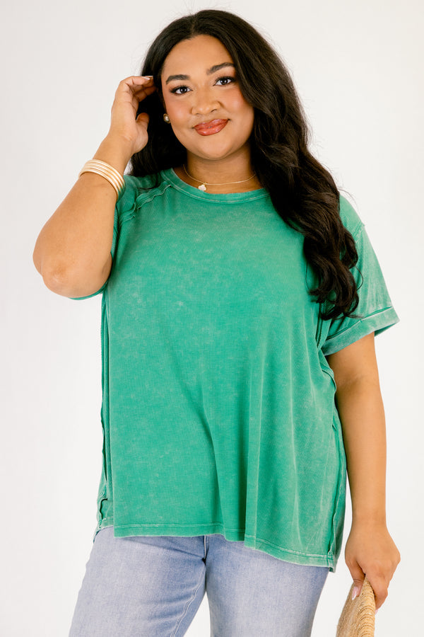 On Repeat Tee, Kelly Green
