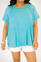 On Repeat Tee, Turquoise