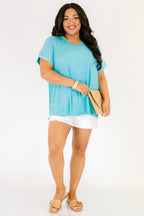 On Repeat Tee, Turquoise