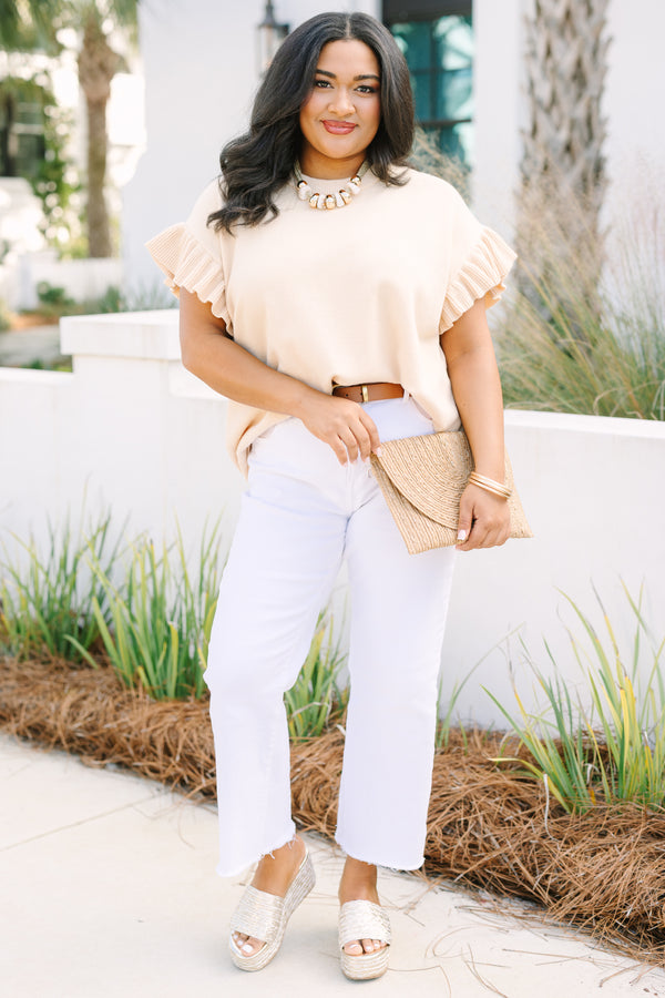 Perfectly You Sweater, Taupe
