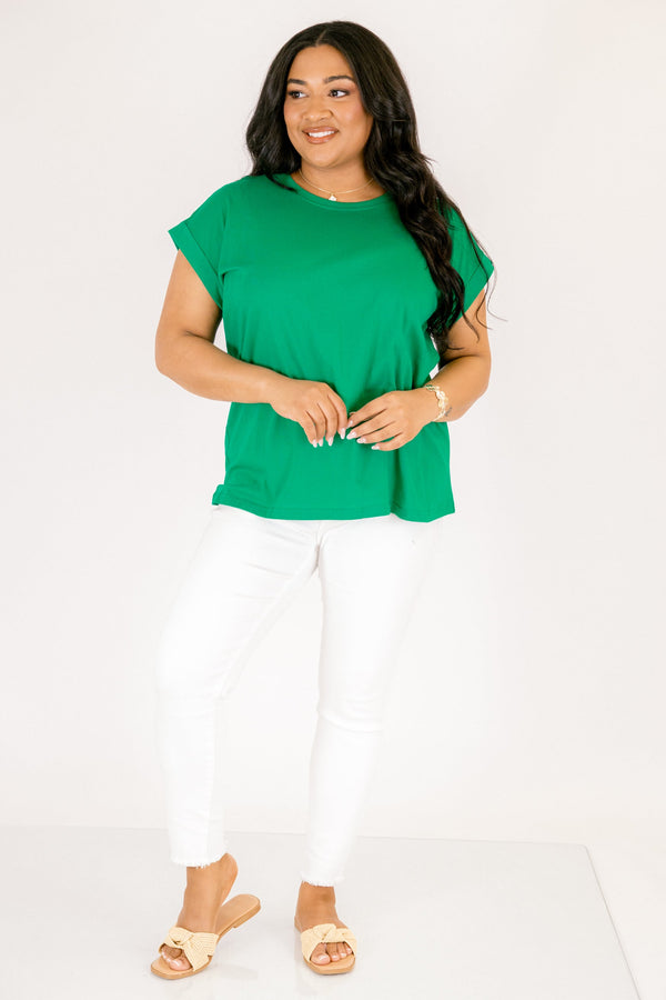 Pretty Please Tee, Kelly Green