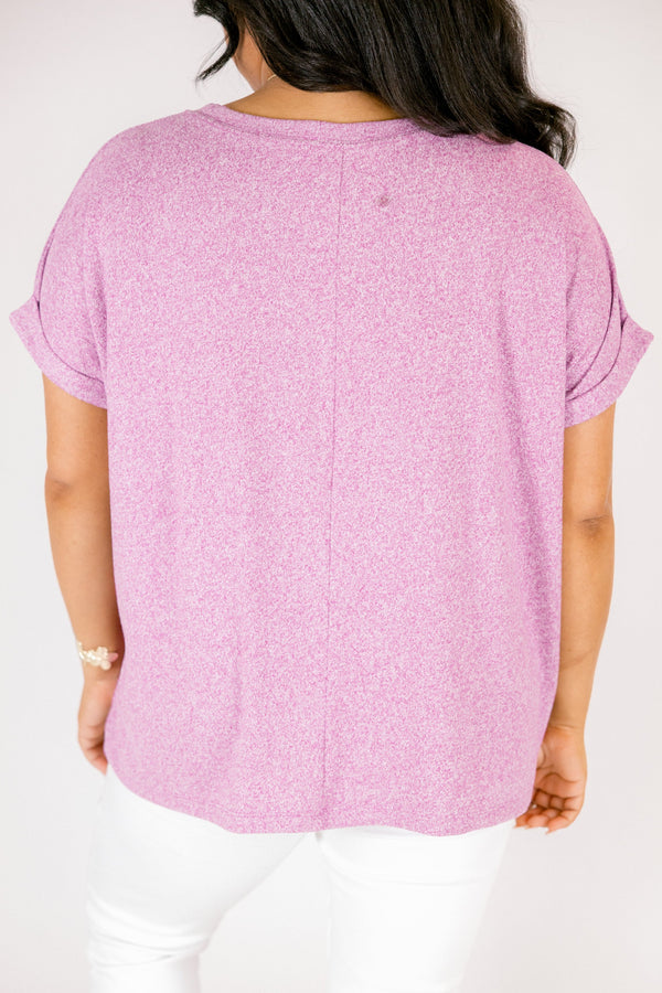 Roaming Around Tee, Light Plum