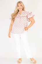 Santorini Bound Top, Pink Floral