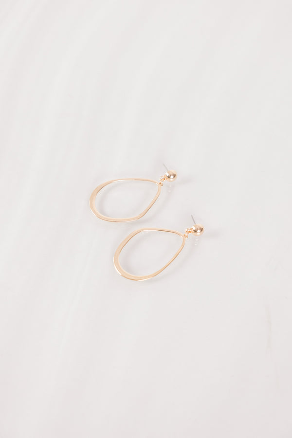 Simple Shine Earrings, Gold