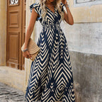 🎉Last Day Promotion 50% OFF💃Women's Elegant Printed V-Neck Dresses