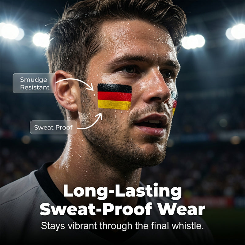 🏆2 zum Preis von 1🎉Gesichtsmalstift mit Nationalflagge für Sportfans⚽