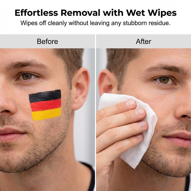 🏆2 zum Preis von 1🎉Gesichtsmalstift mit Nationalflagge für Sportfans⚽