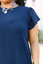 Springtime Craze Dress, Navy