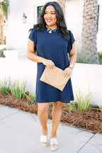 Springtime Craze Dress, Navy