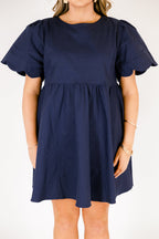 Süßes New Days Kleid, Marineblau