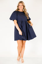 Süßes New Days Kleid, Marineblau