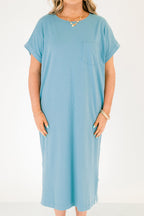 The Done Deal Dress, Dusty Teal