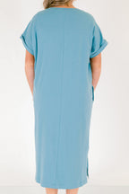 The Done Deal Dress, Dusty Teal
