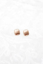 The Uptown Square Studs, Gold