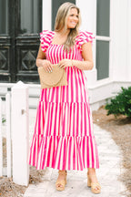 The Wildflower's Song Maxi Dress, Hot Pink