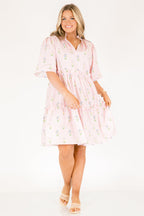 Through The Arbor Dress, Pink Stripe